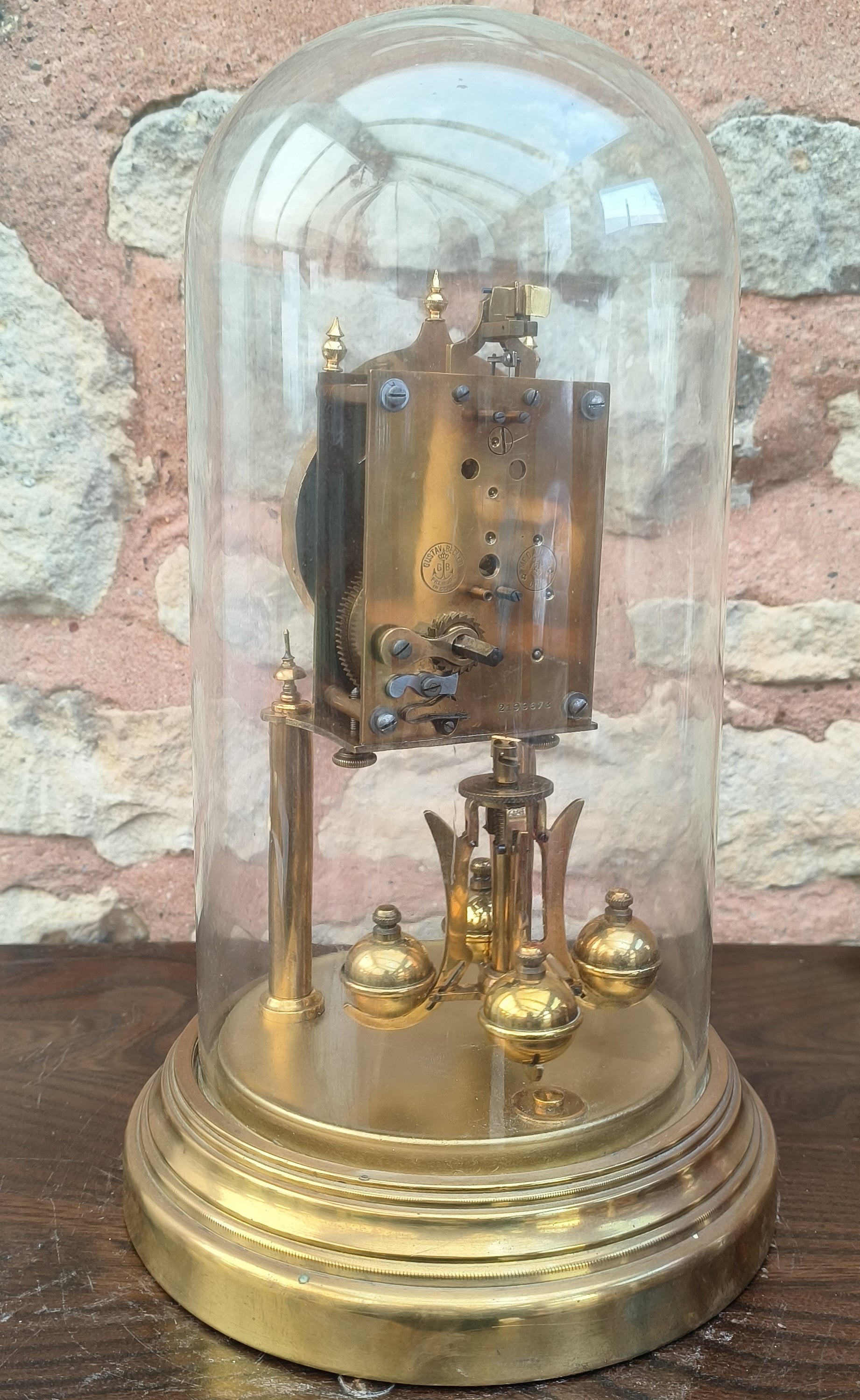 Rare Gustav Becker 400-day Torsion Clock German Anniversary Clock