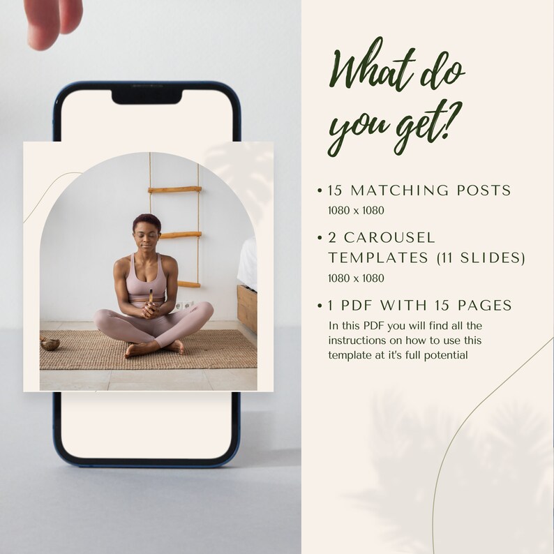 Yoga Studio Instagram Templates | Yoga Studio Canva Template | Yoga ...