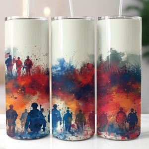 Memorial Day Veteran 20oz Skinny Tumbler Wrap Sublimation Design PNG File Digital Download, American Flag, 4th of July Tumbler