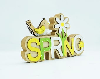 Springtime wooden lettering,Wooden letters for Easter décor,Spring-themed wood letters ,Custom wooden letters for spring