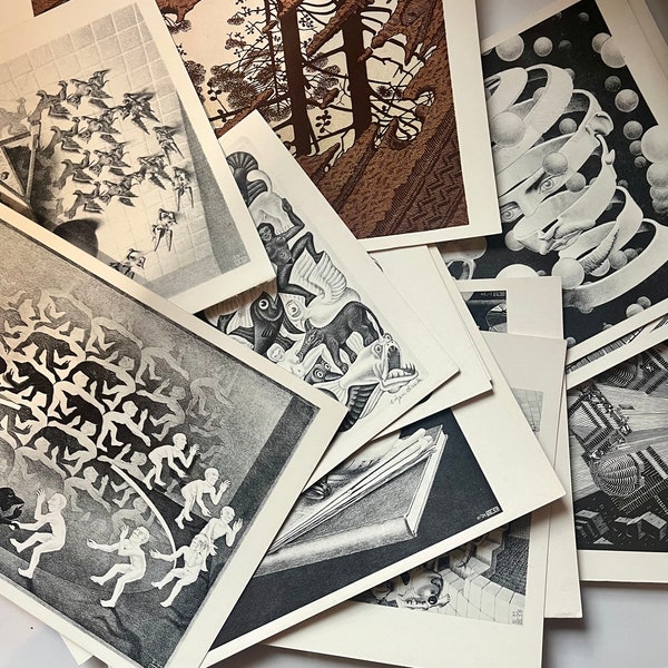 Cartes postales anciennes MC Escher vintage