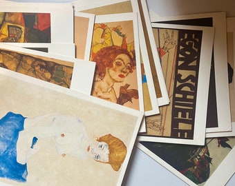 Cartes postales originales Egon Schiele vintage