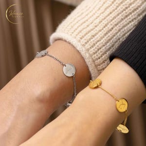 Pulsera de disco Sabr Shukr Tawakkul, joyería de acero islámica