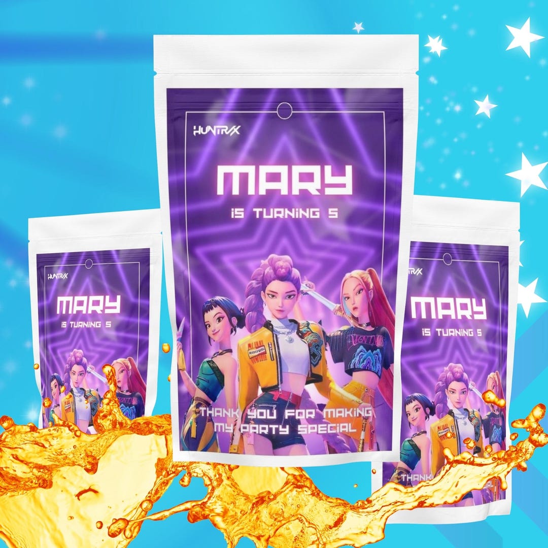 KPOP Capri Sun Label Editable Template | Printable Juice Pouch Label ...