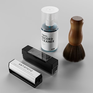 Vinyl Record Cleaning Kit w/ Anti-Static Dust + Record + Stylus Brushes + Vinyl Clean, Vinyl Record Clean Set Vinyl Record Maintenance Kit