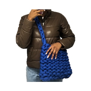 Sac à crochets fait main - sac à crochets épais - sac pour ordinateur portable - cartable pour la rentrée - sac à crochets unisexe - cadeau pour lui - sac fourre-tout - sac à bandoulière
