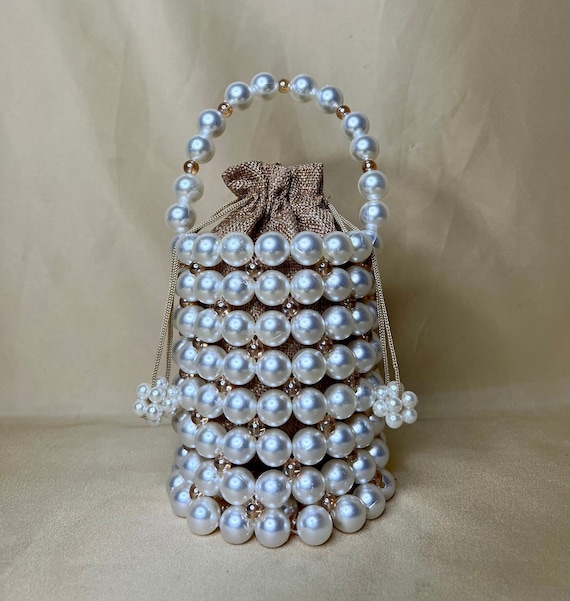 Pearl Bag Pearl Purse Pearl Bead Bag bridal Pearl Bag for Wedding Evening Bags Luxury Bag Wedding Purse Bucket Bag Bead Bag Etsy