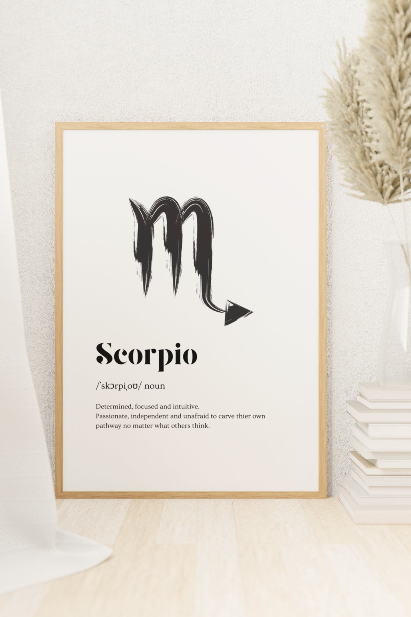 Scorpio Print Zodiac Star Sign Quote Printable Wall Art Typography Art ...