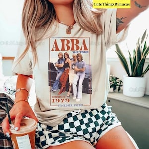 A.BB.A Shirt, 1979 Vintage Shirt, Abba Band Shirt, 1979 Vintage Shirt, Abba Concert Tee, Abba Tour T-shirt, Music Tour Shirt, Gift For