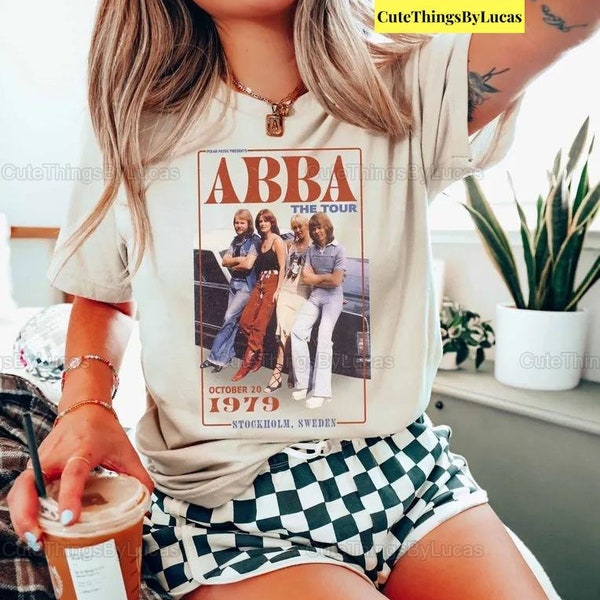 A.BB.A Shirt, 1979 Vintage Shirt, Abba Band Shirt, 1979 Vintage Shirt, Abba Concert Tee, Abba Tour T-shirt, Music Tour Shirt, Gift For