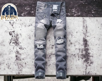 Men's Denim Jeans | Fashionable Skinny Pants | Tie Dye Straight Fit