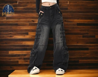 Ladies Denim Jean | Baggy Loose Pants | Streetwear Fashionable Outfit