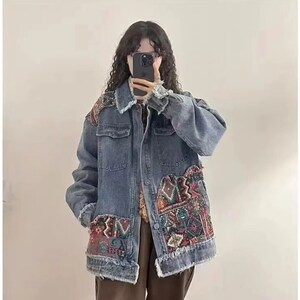 Cool Loose Jacket Unisex Denim Design Street Wear Style 4