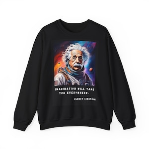 Albert Einstein &#39;Imagination&#39; Quote Hoodie / Unisex Sweatshirt / Science Hoodie / Albert Einstein Hoodie / Albert Einstein Shirt