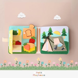Montessori Felt Busy Book: Bear Theme Sensory Toy