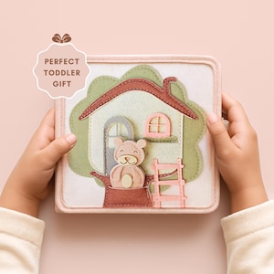 Montessori Felt Busy Book: Interactive Travel Toy for Toddlers 3+