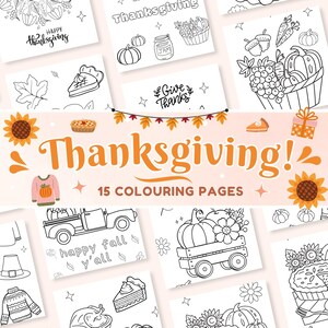 Thanksgiving Coloring Pages: Fall Activity Book (PDF)