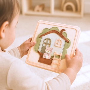 Montessori Quiet Book: Toddler Busy Book, Travel Activity Toy