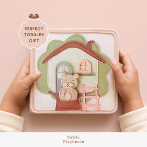 Montessori Bear Busy Book: Interactive Felt Learning Toy
