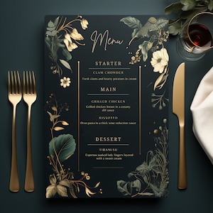 Elegant Menu Template - Etsy