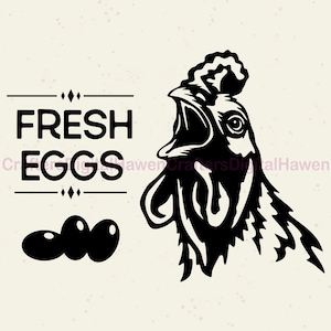 Frische Eier svg, Kuhzeichen dxf, printable Art, dxf Datei zum Schneiden, dxf Plotterdatei, Laser geschnitten Datei, Laser geschnitten Datei, Huhn Clipart