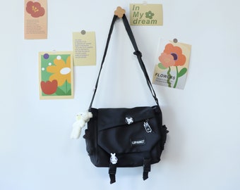 Casual Crossbody Bag, Large Capacity Shoulder Bag, Tooling Messenger Bag,Waterproof Nylon Bag,Schiil Bag, Small Travel Nylon Crossbody Bag