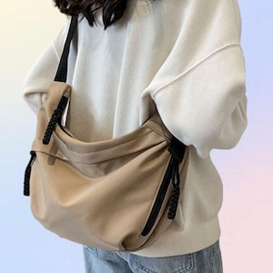 Large Capacity Shoulder Bag,Dumpling Bag,Oxford Crossbody Bag,Underarm Bag, Multi-Pocket Vintage Crossbody Bag,Simple canvas bag