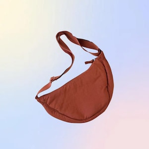 Dumpling Bag,Nylon Crossbody Bag,Underarm Bag, Multi-Pocket Vintage Crossbody Bag,Simple canvas bag,Gift For Her. orange