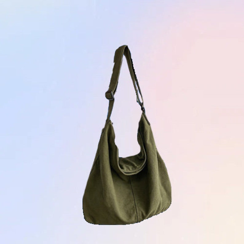 Simple Crossbody Bag, Large Capacity Vintage Single Shoulder Bag, Washed Old Messenger Bag, Casual Crossbody Bag,Back To School,Canvas bag zdjęcie 7