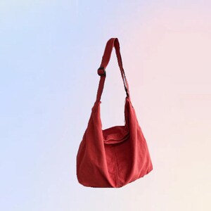 Simple Crossbody Bag, Large Capacity Vintage Single Shoulder Bag, Washed Old Messenger Bag, Casual Crossbody Bag,Back To School,Canvas bag zdjęcie 8