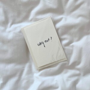 Postkarte 'why not?' | Geburtstagskarte | Valentine's Day | Geschenkidee | handgemacht | Geburtstag | Feiertag | Hochzeit | Mutig
