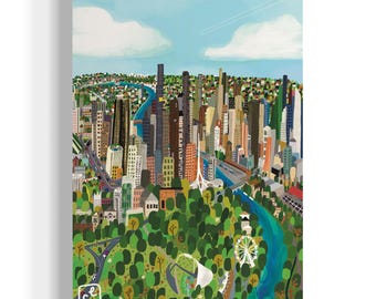 エルスターンウィック、メルボルン アート、シティ マップ プリント