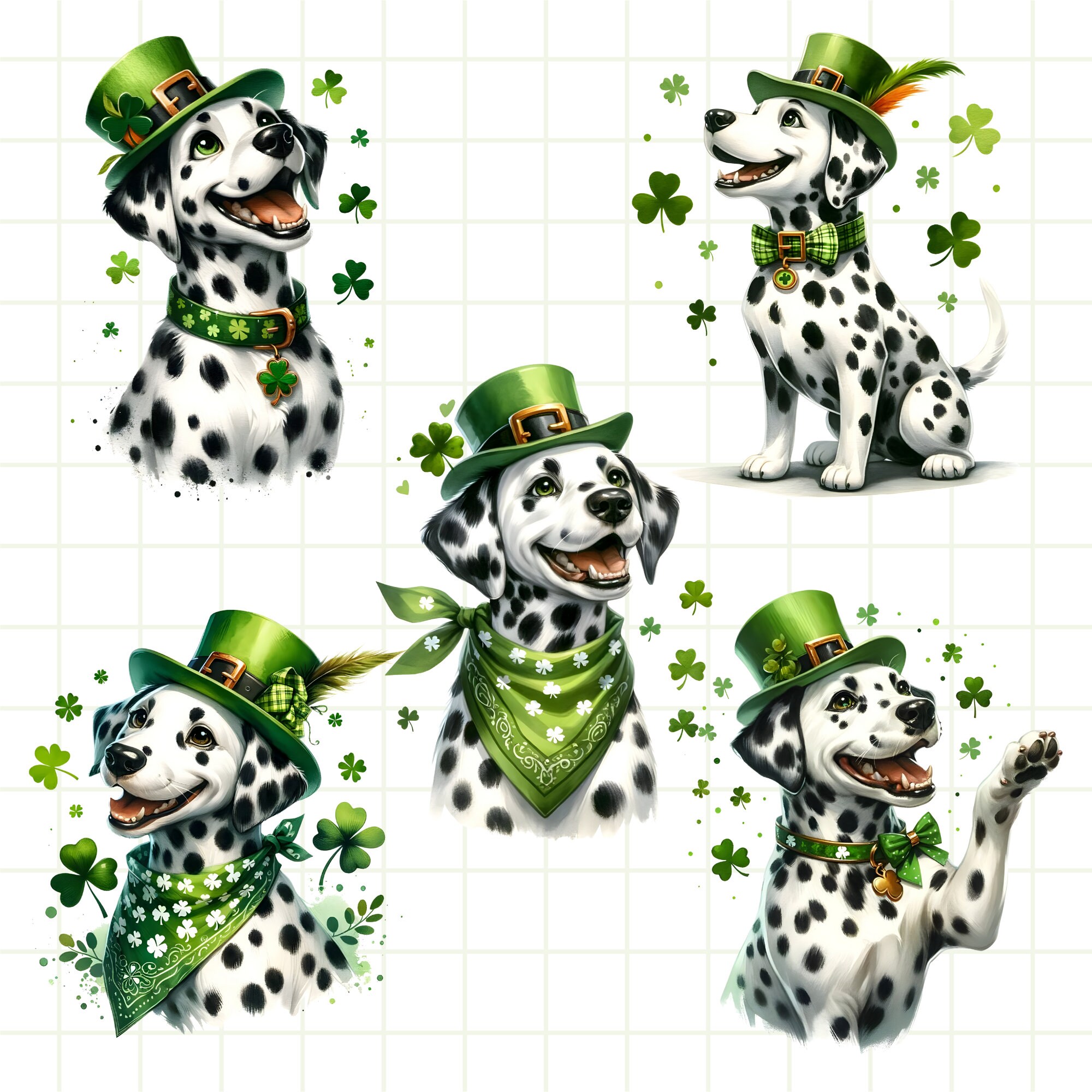 St Patricks Day Dog Clip Art, St Patricks Day Dalmatian Dog , PNG ...