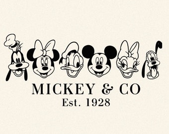 Mickey and Friends Svg, Mickey Co Svg, Png Instant Download, Printable Design, Svg, For Cricut Cutting File, Vinyl Cut File
