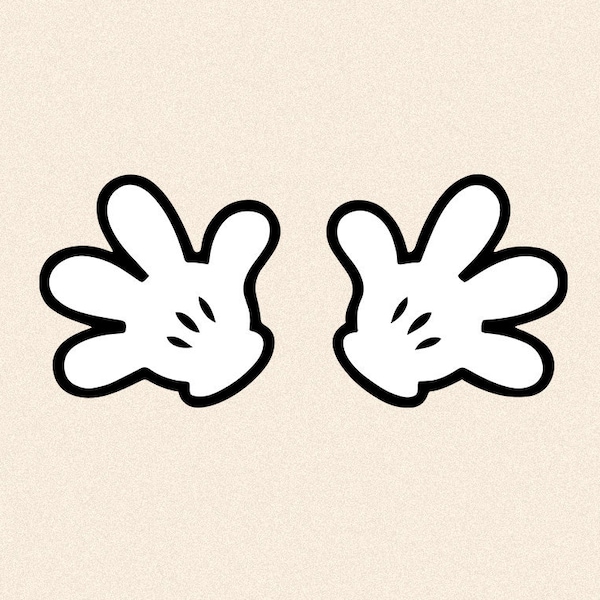Mickey Mouse Hands - Etsy