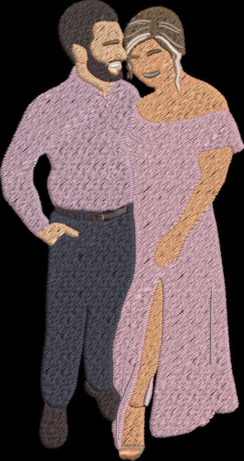 Custom faceless embroidery Portrait from photo, Custom gifts Couples Family Portrait tshirt hoodies sweatshirt PES DST designs, Minimalist Faceless Digital Art