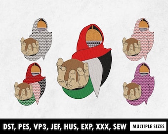 Palestine Keffiyeh Embroidery Designs, PES File (Digital Download)