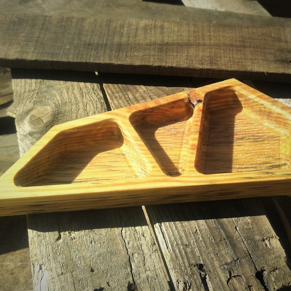 Hand made pallet wood funny shape key tray