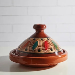 Moroccan Cooking Tagin | Traditional Design | Berber Lid Shape | African Cooking Pot