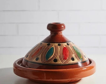 Moroccan Cooking Tagin | Traditional Design | Berber Lid Shape | African Cooking Pot