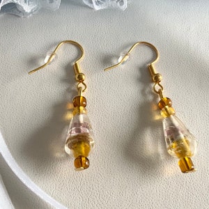 Handcrafted Bohemian Czech Glass Beaded Dangle/Drop Boho Handmade Earrings Gift for her