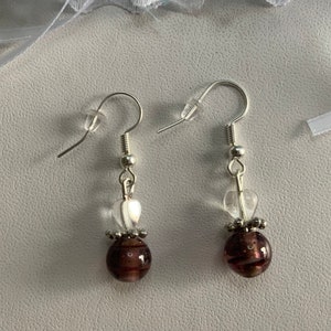 Handcrafted Bohemian Czech Glass Beaded Dangle/Drop Boho Handmade Earrings Gift for her