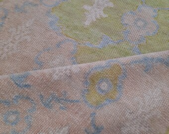 Special colors, Handmade Wool Rug, Anatolian Oushak Carpet (2.6x5.1 ft)