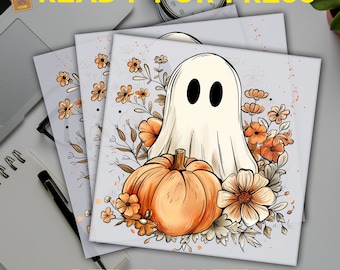 Ghosts Ready To Press, Spooky Ghost Dtf, Ghosts Dtf Transfers, Halloween Dtf Transfers, Horror Halloween Dtf Transfers, Pumpkin Dtf Transfer