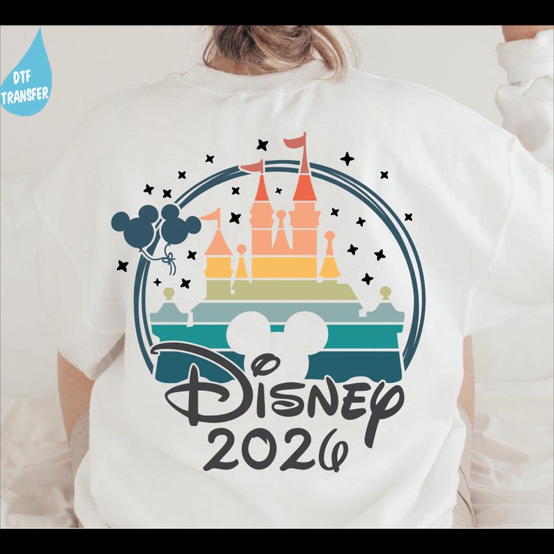 Disney 2025 Ready To Press, Disney Family Vacation DTF Transfer, Disney Castle Heat Press Transfer, Disney Transfers, Disney Castle 2025 Dtf image 9