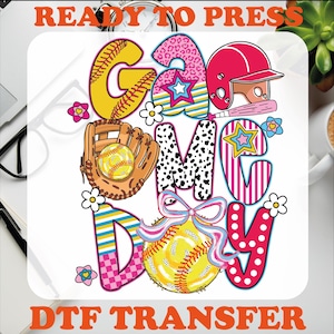 Softball Gameday DTF Transfer: Ready To Press Heat Transfer