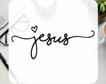 Floral Jesus DTF Transfer, Ready To Press, Christian Bible Design