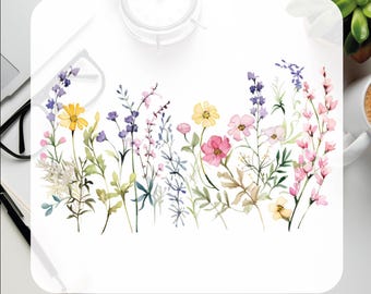Wildflower DTF Transfer: Boho Retro Flowers, Ready To Press