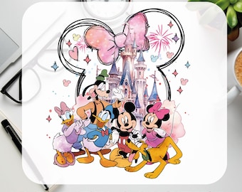 Disney Castle DTF Transfer, Mickey and Friends, Ready To Press