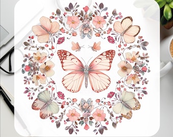Butterfly Wildflower DTF Transfer, Ready To Press